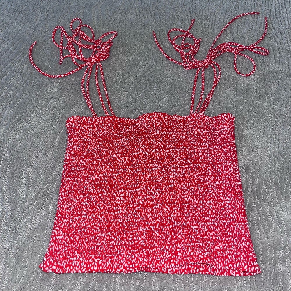 Reset Red Ribbed Top - Picture 5 of 5
